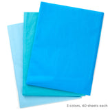 Hallmark Royal Blue, Turquoise and Light Blue Bulk Tissue Paper (90 Sheets) for Birthdays, Hanukkah, Father's Day, Baby Showers, Graduations