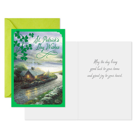 Hallmark Thomas Kinkade Pack of St. Patricks Day Cards, Seaside Cottage (10 Cards and Envelopes)