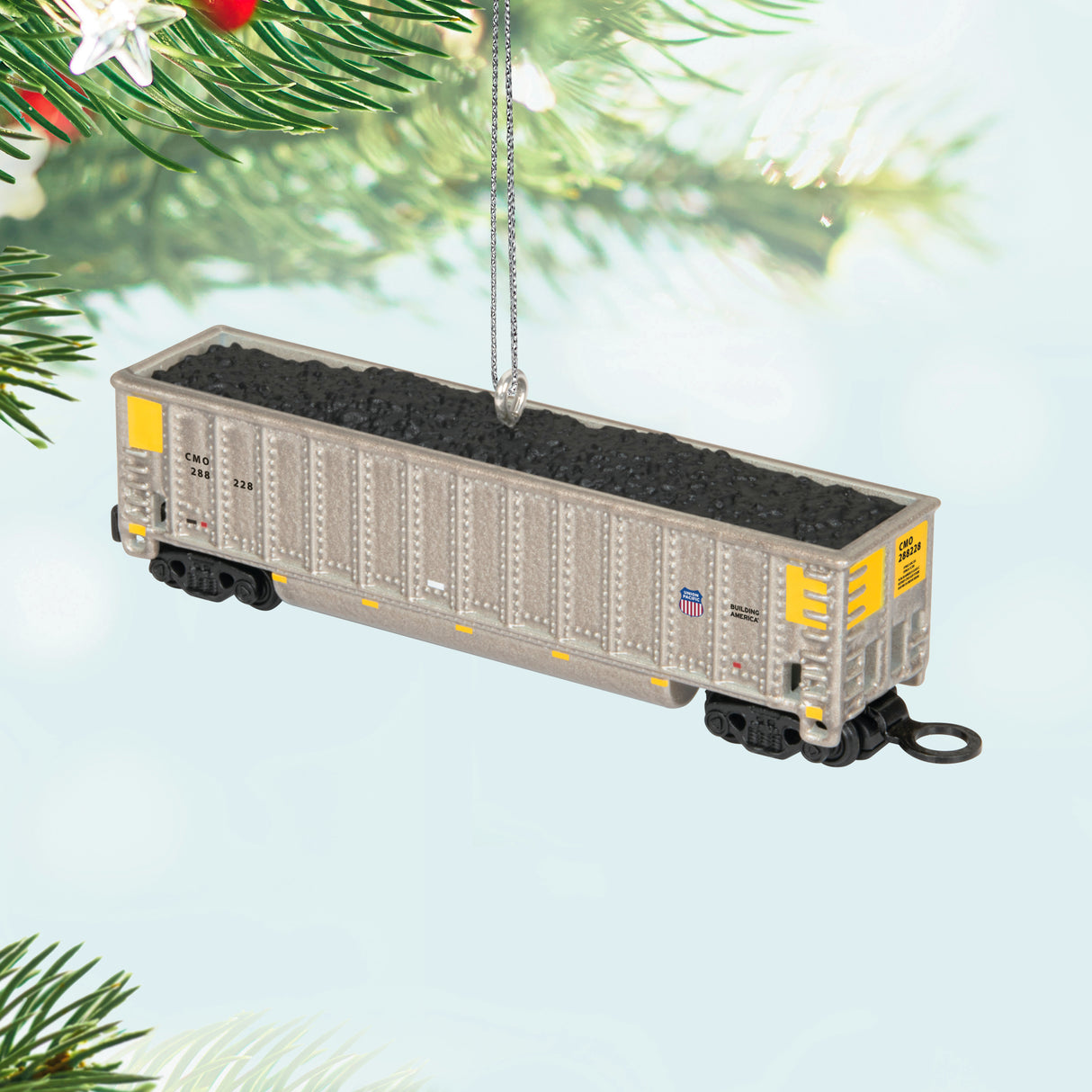 Keepsake Christmas Ornament 2024, Lionel Union Pacific Rotary Bathtub Gondola, Metal, Gifts for Train Lovers