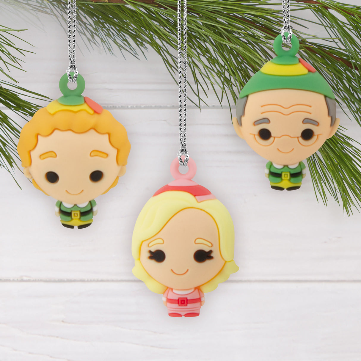 Hallmark Mini Christmas Ornaments (Elf, Shatterproof), Set of 6