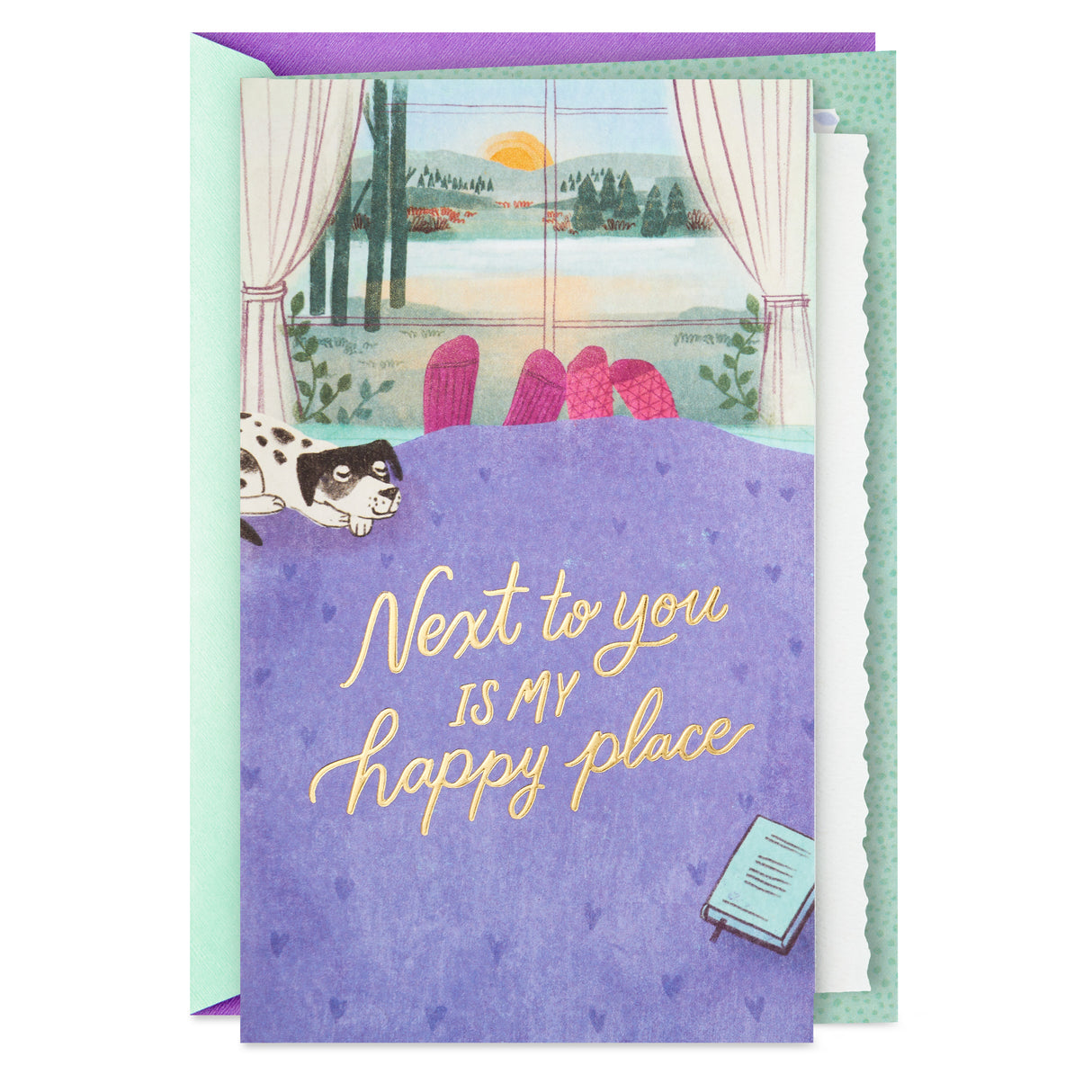 Hallmark Anniversary Card for Husband, Wife, Boyfriend, Girlfriend (Happy Place)