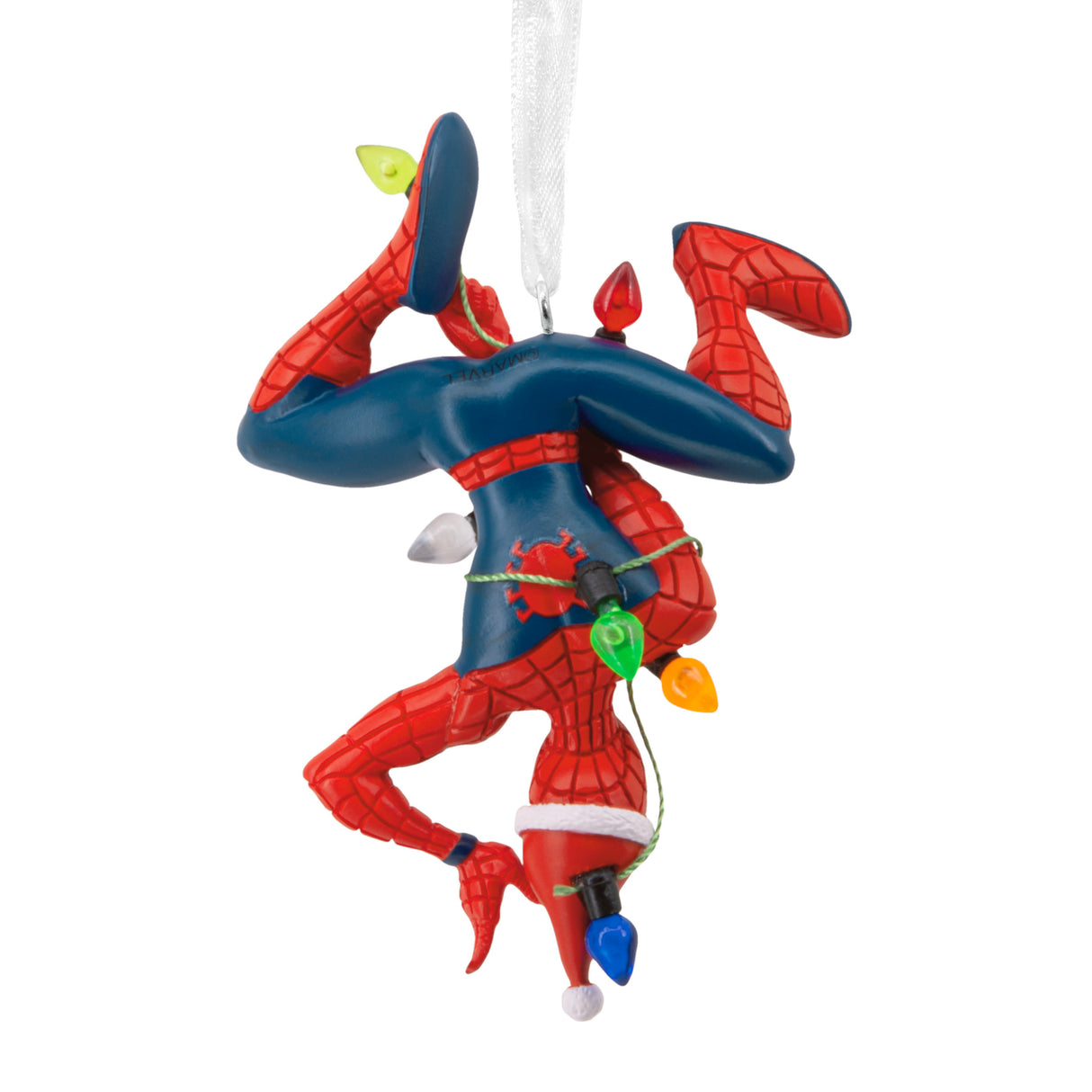 Hallmark Christmas Ornament (Marvel Spider-Man Hanging From Lights)