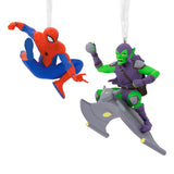 Marvel Spider-Man and Green Goblin Christmas Ornaments, Set of 2