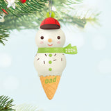 Keepsake Christmas Ornament 2024, Dad Snowman Ice Cream Cone 2024, Gifts for Dads