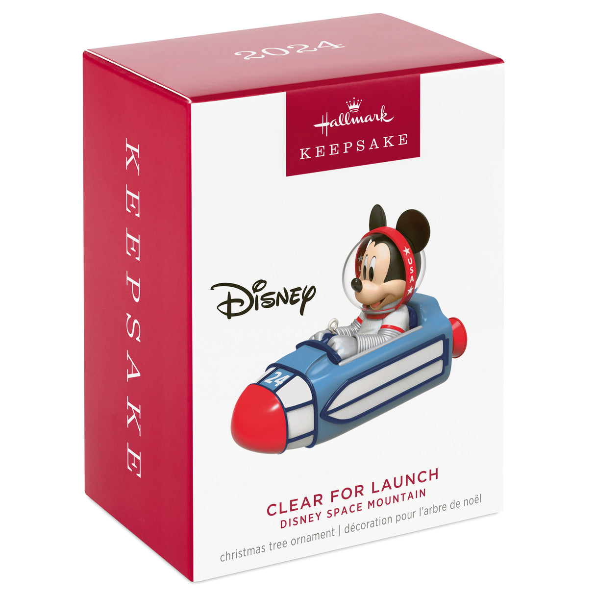 Keepsake Christmas Ornament 2024, Disney Space Mountain Clear for Launch, Gifts for Disney Fans