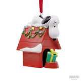 Peanuts Snoopy on Holiday Doghouse Christmas Ornament