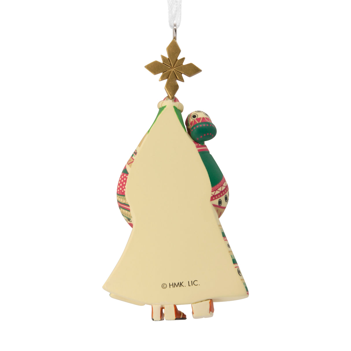 Mahogany Nativity Christmas Ornament