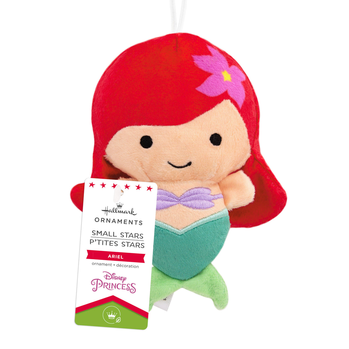 Hallmark Christmas Ornament (Disney The Little Mermaid Ariel, Plush Fabric)