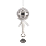 Hallmark Christmas Ornament (1er Noël de Bébé Silver Baby Rattle 2024 Metal)