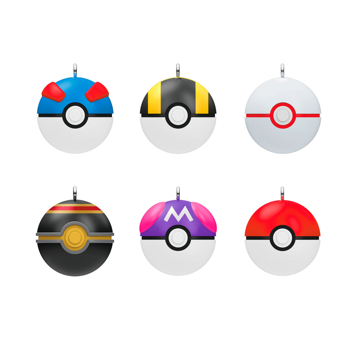 Keepsake Mini Christmas Ornaments 2024, Pokémon Poké Balls, Set of 6, Gifts for Pokémon Fans