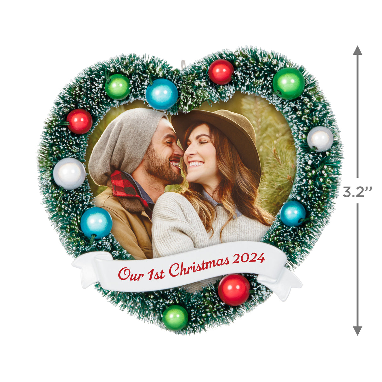 Keepsake Christmas Ornament 2024, Our 1st Christmas 2024 Photo Frame, Gifts for Couples