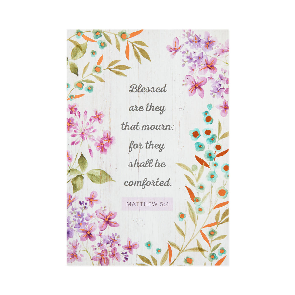 DaySpring Assorted Religious Sympathy Cards, Floral Wreaths (12 Cards with Envelopes)