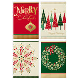 Christmas Boxed Cards Assortment, Elegant Icons (4 Designs, 24 Cards with Envelopes)