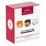 Hallmark Keepsake Mini Christmas Ornaments (Minecraft Alex, Steve and Arctic Fox), Set of 3