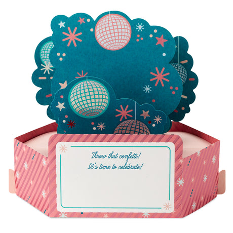 Hallmark Paper Wonder Pop Up Congratulations Card for Graduation (Disco Balls)