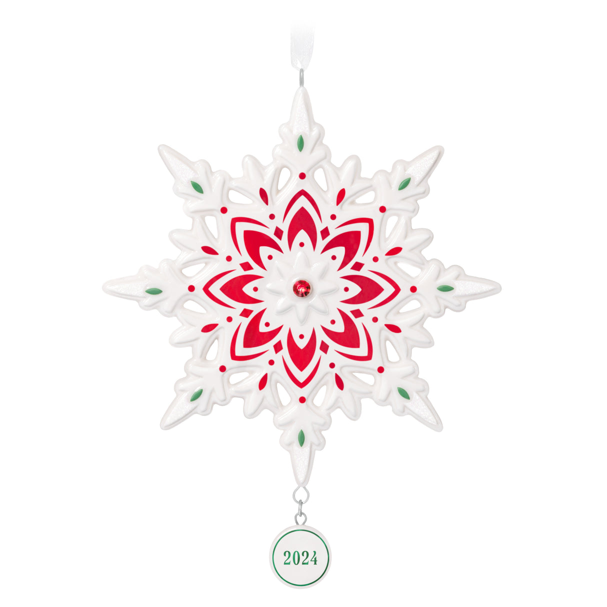 Keepsake Christmas Ornament 2024, Snowflake 2024, Porcelain, Snowflake Gifts