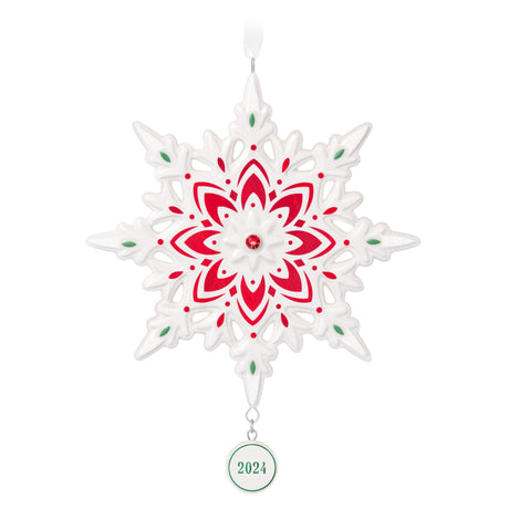 Keepsake Christmas Ornament 2024, Snowflake 2024, Porcelain, Snowflake Gifts