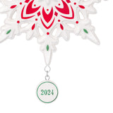 Keepsake Christmas Ornament 2024, Snowflake 2024, Porcelain, Snowflake Gifts