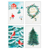 Boxed Christmas Cards Assortment, Cardinals and Snowy Barn (40 Cards and Envelopes)