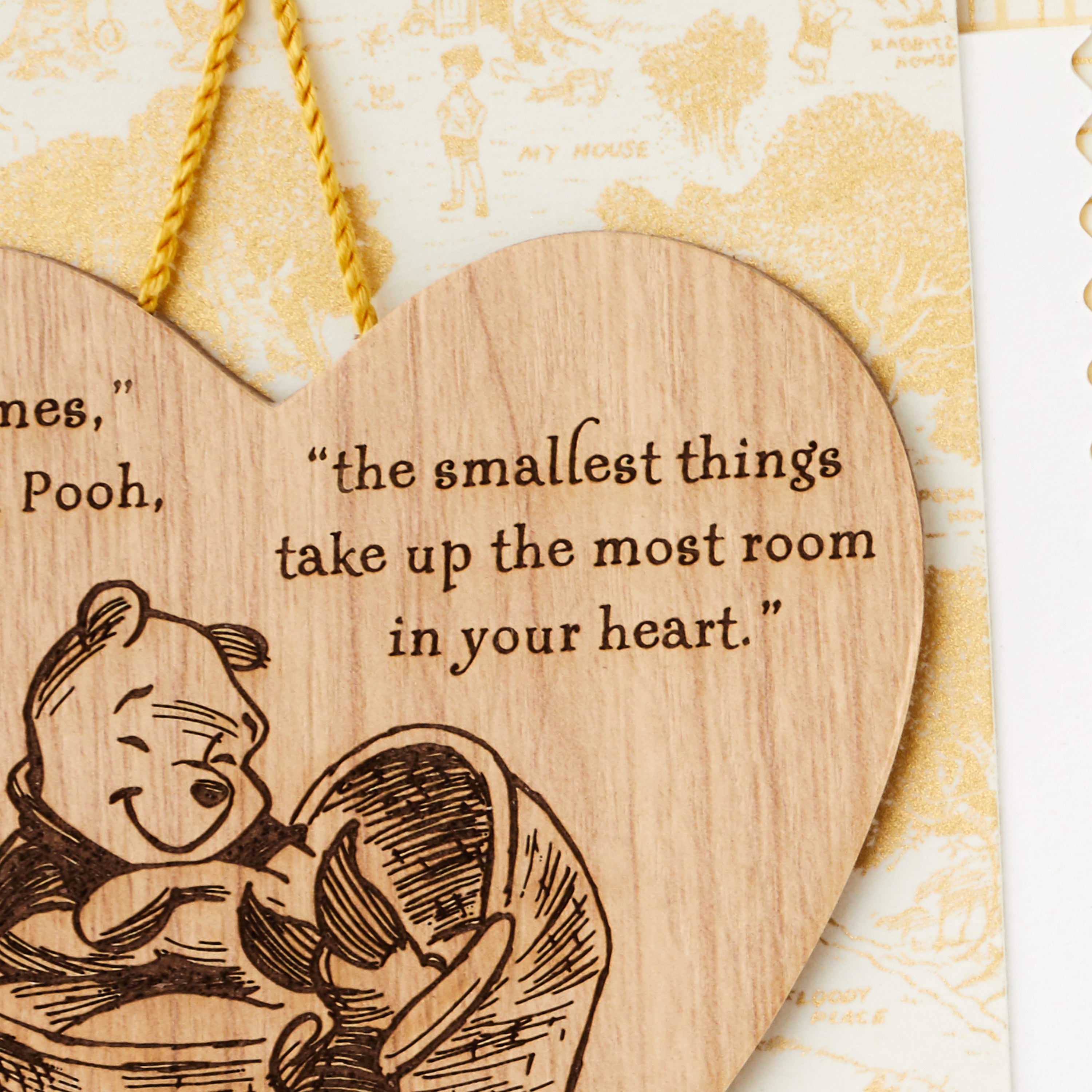 Hallmark Winnie the Pooh Baby Shower Card with Removable Ornament (Pooh and Piglet)