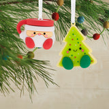 Better Together Santa Milk Mug and Christmas Tree Cookie Magnetic Christmas Ornaments, Set of 2, Shatterproof