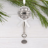 Hallmark Christmas Ornament (1er Noël de Bébé Silver Baby Rattle 2025, Metal)