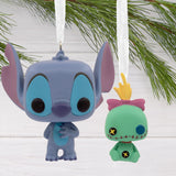 Hallmark Christmas Ornaments (Disney Stitch With Scrump Funko POP!), Set of 2
