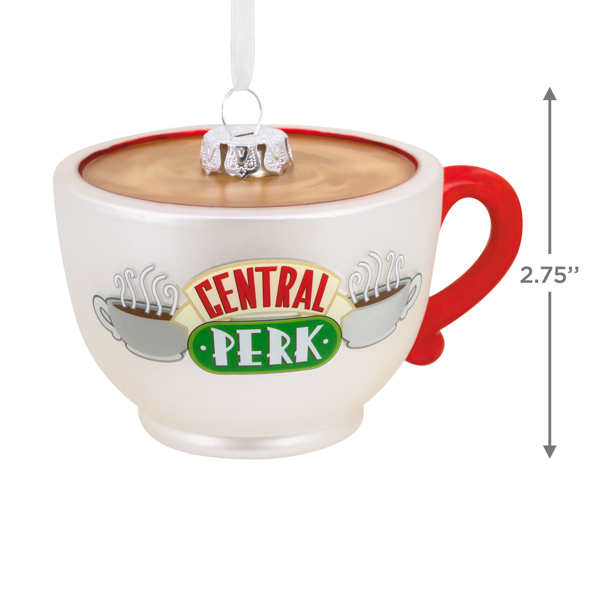 Hallmark Christmas Ornament (Friends Central Perk Cafe Coffee Cup Blown Glass)