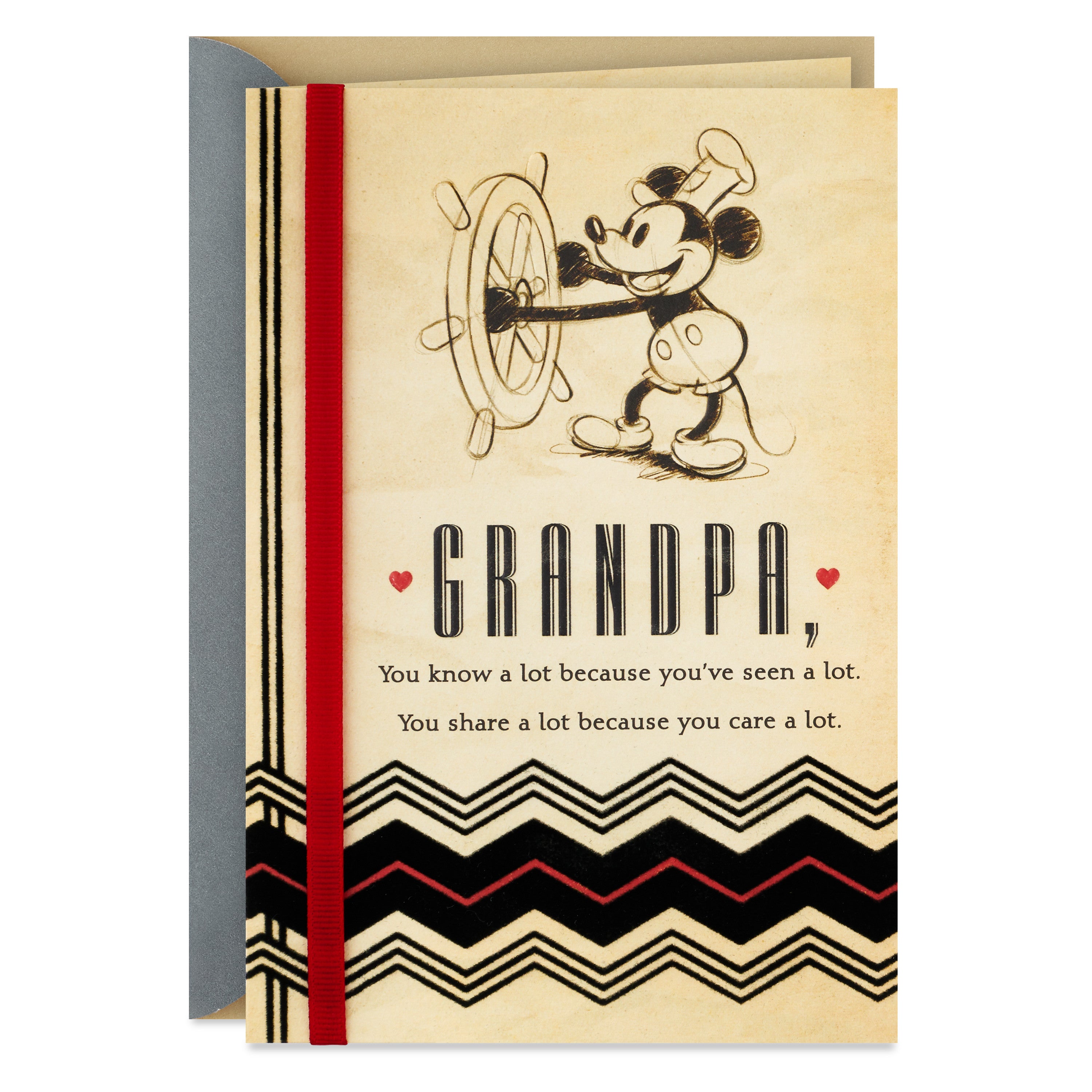 Hallmark Disney Birthday Card for Grandpa (Vintage Mickey Mouse)