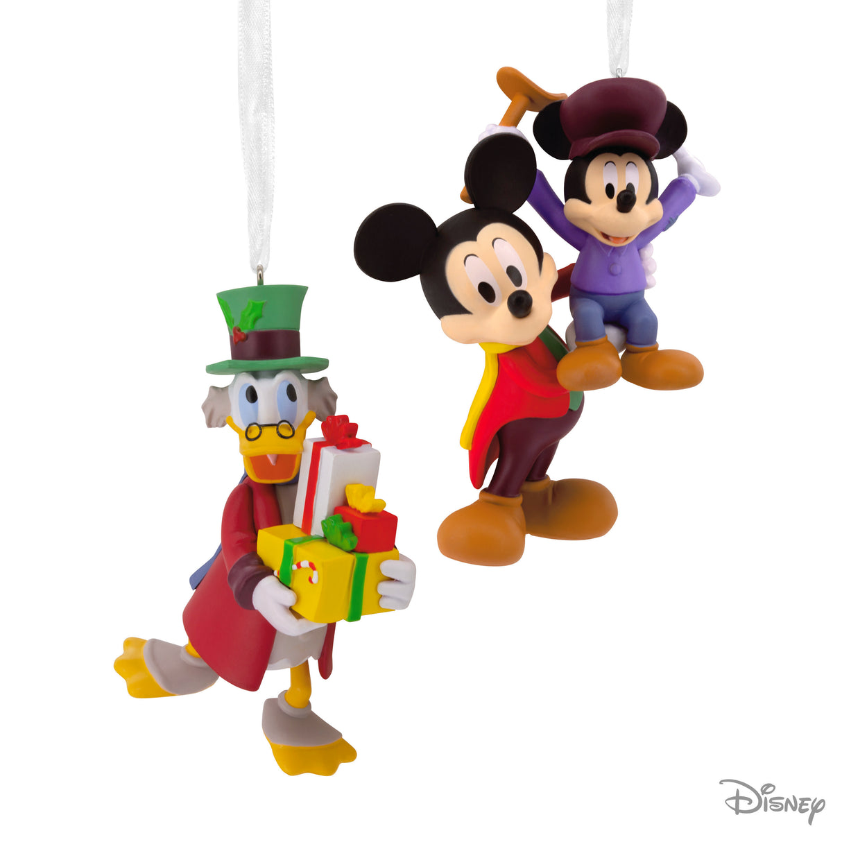 Disney Mickey's Christmas Carol Christmas Ornaments, Set of 2