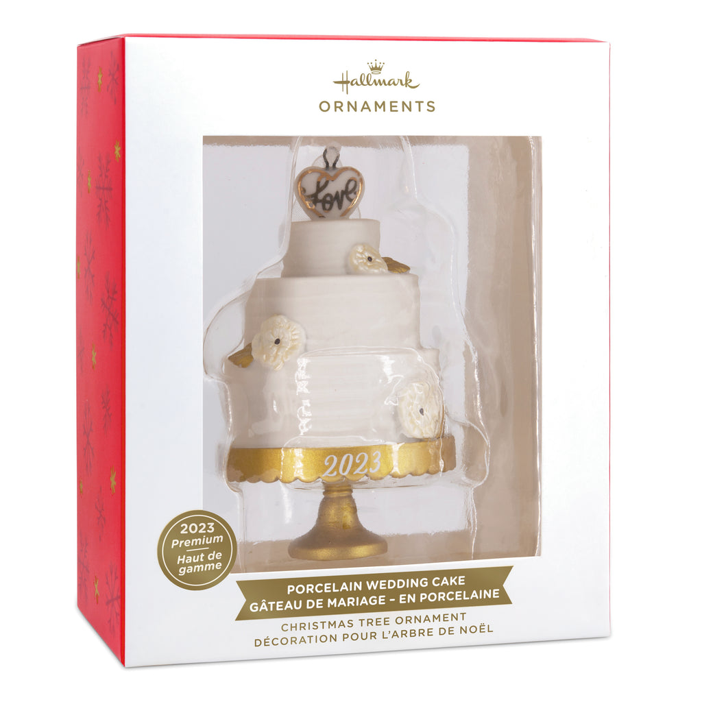 Wedding Cake 2023 Premium Porcelain Ornament