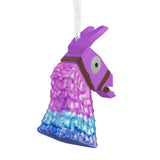 Fortnite Loot Llama Head Christmas Ornament, Blown Glass