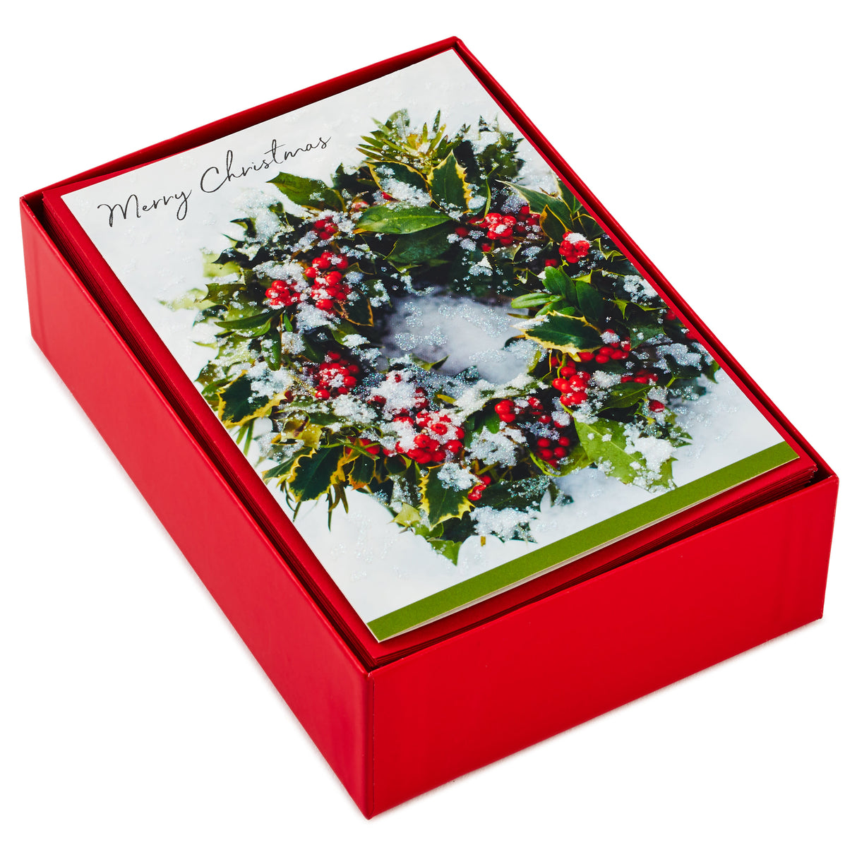 Christmas Cards, Snowy Wreath (40 Cards and Envelopes)