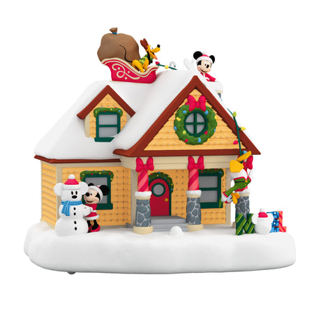 Keepsake Christmas Ornament 2024, Disney Mickey Mouse The Merriest House in Town Musical With Light, Gifts for Disney Fans