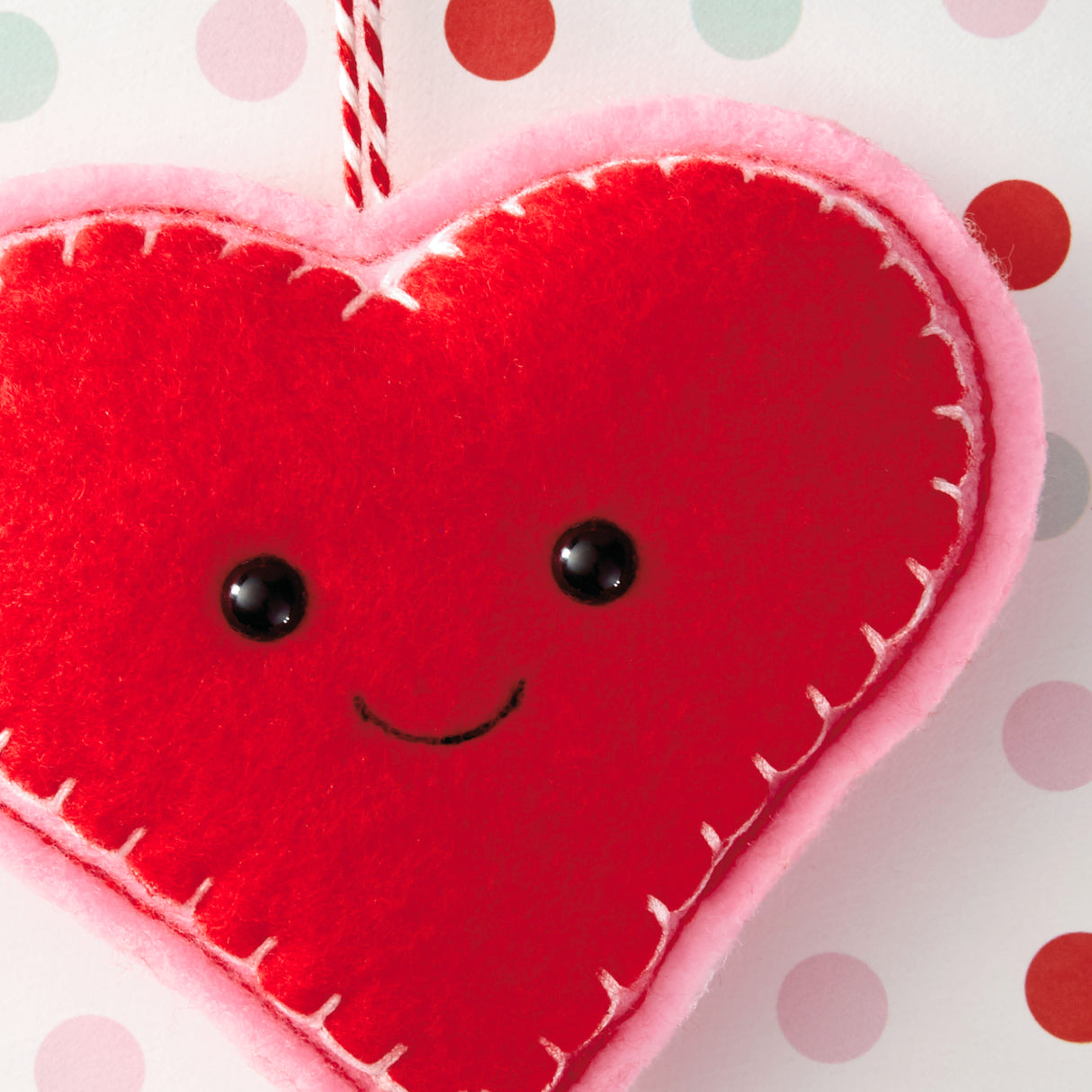 Signature Valentines Day Card for Kids (Removable Felt Heart Ornament)