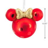 Hallmark Christmas Ornament (Disney Minnie Mouse Ears Icon, Glass)