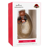 Jurassic Park Raptor Egg Hatching Christmas Ornament, Blown Glass