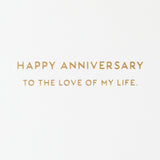 Hallmark Signature Anniversary Card for Husband, Wife, Boyfriend, Girlfriend (Love of My Life)