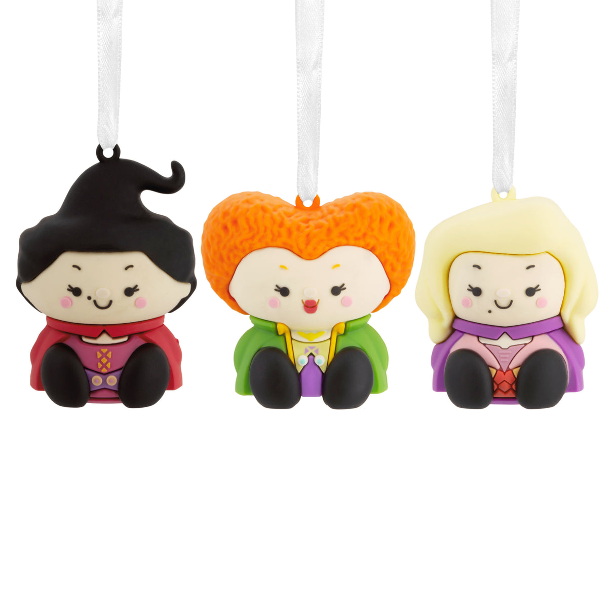 Better Together Disney Hocus Pocus Mary, Winifred and Sarah Sanderson Magnetic Christmas Ornaments, Set of 3