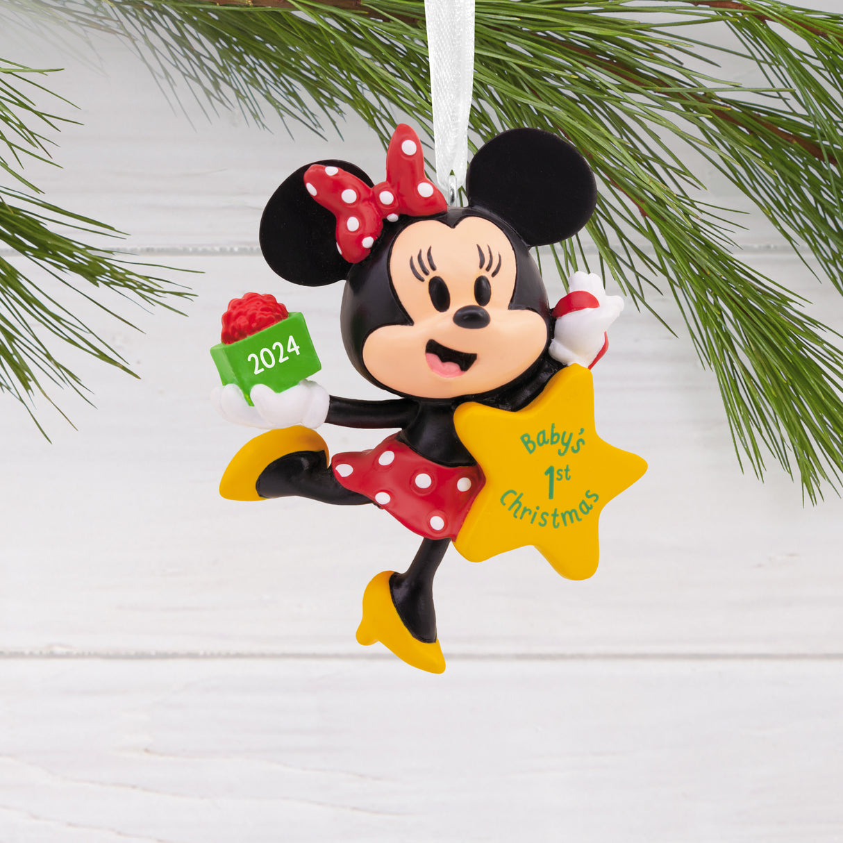 Disney Minnie Mouse Baby's First Christmas 2024 Christmas Ornament