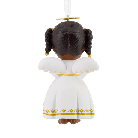 Mahogany Angel Christmas Ornament