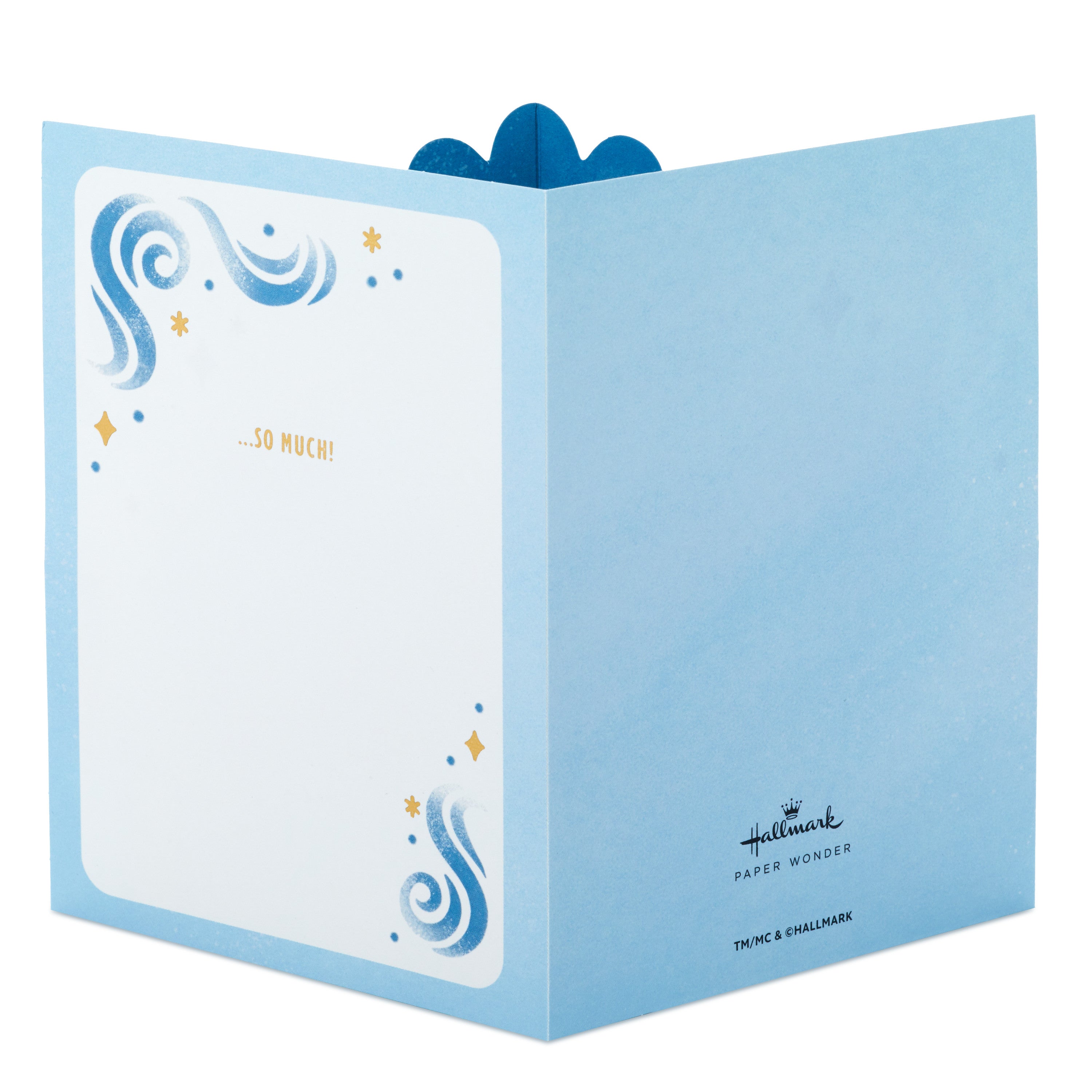 Hallmark Paper Wonder Pop Up Thank You Card, Nurses Day Card, Admin Professional Day Card (Blue and Gold)