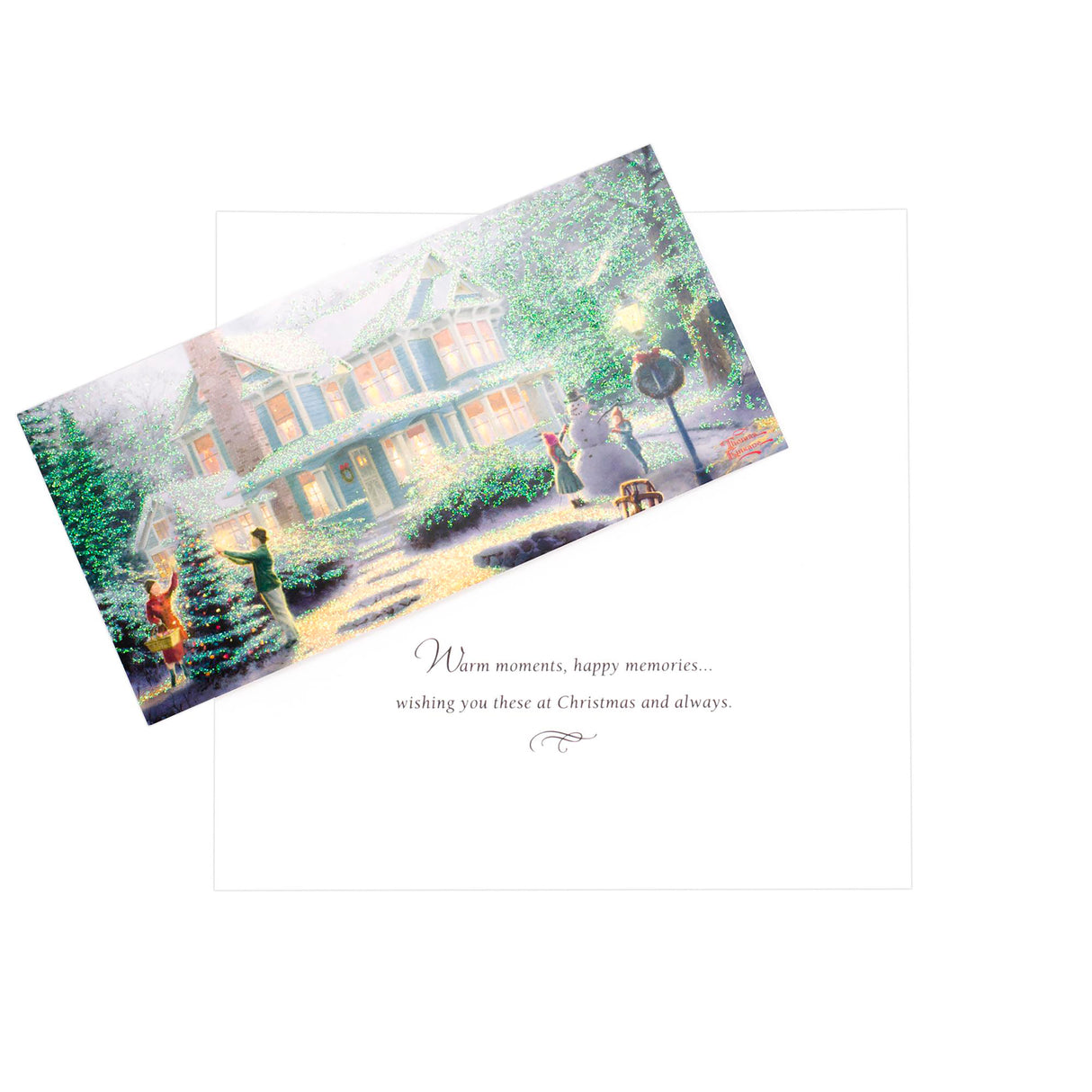 Thomas Kinkade Boxed Christmas Cards Assortment, Snowy Houses (40 Cards with Envelopes and Foil Seals)