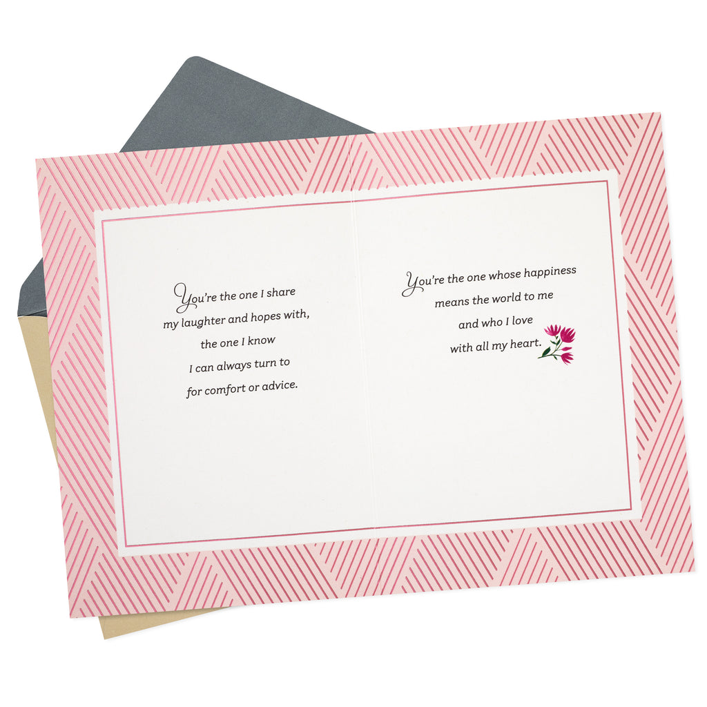 Hallmark Anniversary Card, Love Card, Romantic Birthday Card for Women (You're the One)