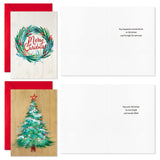 Boxed Christmas Cards Assortment, Rustic Happy Holidays (4 Designs, 16 Cards and Envelopes)