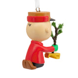 Peanuts Charlie Brown Kneeling With Tree Christmas Ornament