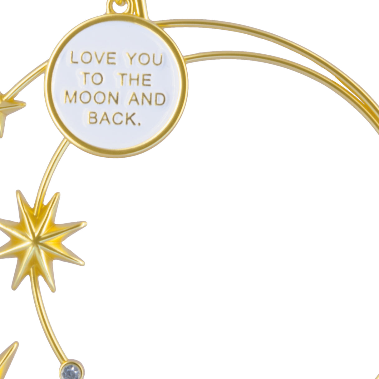 Signature Love You To The Moon And Back Gold Christmas Ornament