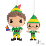 Hallmark Christmas Ornaments (Elf Buddy the Elf and Papa Elf Funko POP!), Set of 2