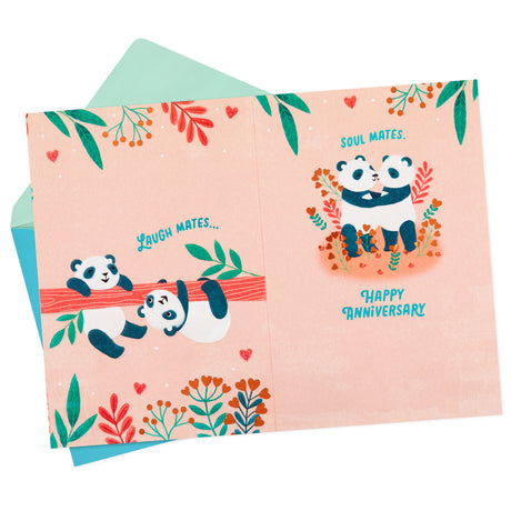 Hallmark Anniversary Card (Soul Mates, Pandas)