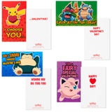 Pokémon Valentines Day Cards and Mailbox for Kids School Classroom Exchange (1 Box, 32 Valentine Cards, 35 Stickers, 1 Teacher Card)